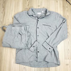 J.Crew Men's Pajama Set Gray Long Sleeve Shirt & Pants Size L